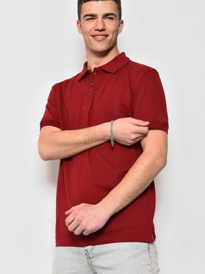Базова футболка-поло бордового кольору | 6769082