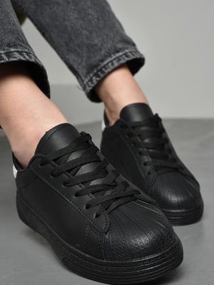 Кросівки чорного кольору на шнурівці | 6769264