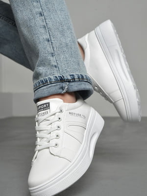 Кросівки білого кольору на шнурівці | 6769268