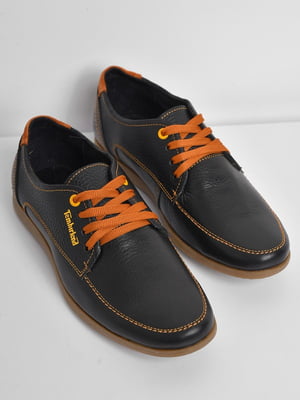 Чорні туфлі з помаранчевою шнурівкою | 6769534