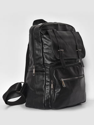 Рюкзак з екошкіри чорного кольору | 6770072