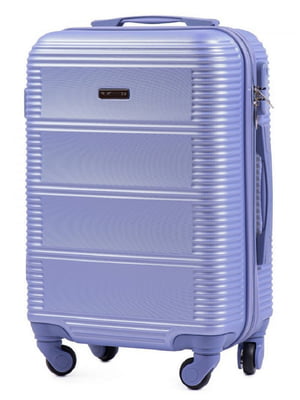 Маленька світло-бузкова дорожня пластикова валіза на 4-х колесах (45 л) | 6766387