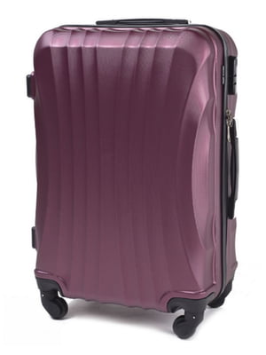 Маленька бордова дорожня пластикова валіза на 4-х колесах (45 л) | 6766400