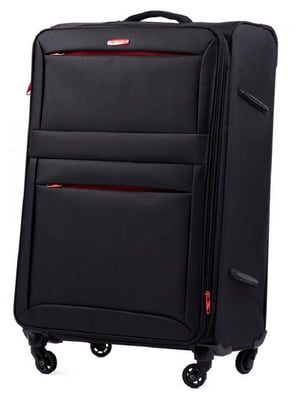 Тканинна валіза середнього розміру чорна на 2-х колесах | 6766448