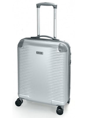 Мала пластикова валіза сріблястого кольору | 6766569