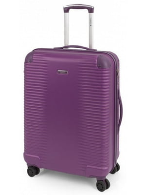 Середня пластикова валіза фіолетового кольору | 6766578