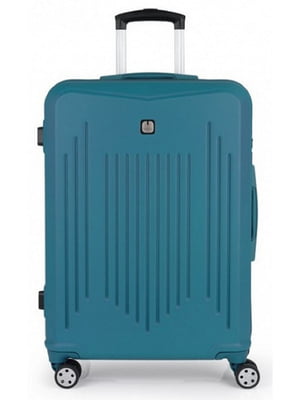 Середня пластикова валіза бірюзового кольору | 6766585