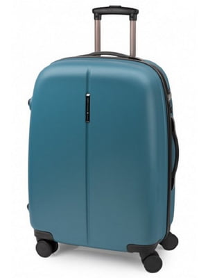 Середня пластикова валіза бірюзового кольору | 6766596