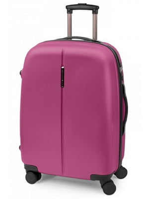 Середня пластикова валіза рожевого кольору | 6766600