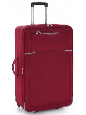 Велика текстильна валіза бордового кольору | 6766626