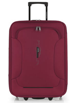Мала текстильна валіза бордового кольору | 6766645
