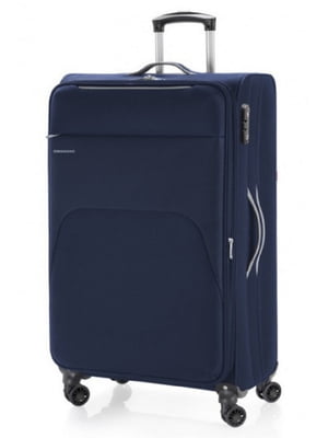 Середня текстильна валіза синього кольору | 6766655