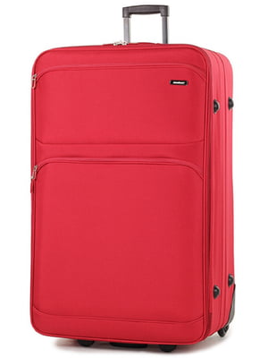 Велика текстильна валіза червоного кольору | 6766673