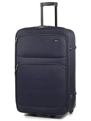 Середня текстильна валіза синього кольору | 6766675