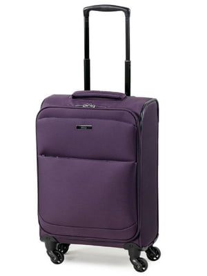 Мала тканинна валіза темно-фіолетового кольору на 4-х колесах | 6766679