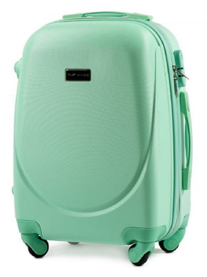 Маленька зелена дорожня пластикова валіза на 4-х колесах (45 л) | 6766755