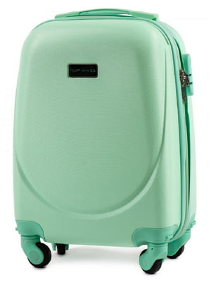 Зелена дорожня пластикова валіза маленького розміру на 4-х колесах (28 л) | 6766757