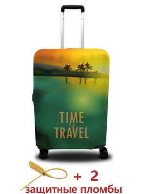 Чохол на валізу із дайвінгу з малюнком “Пальми” (55-65 см) | 6766805