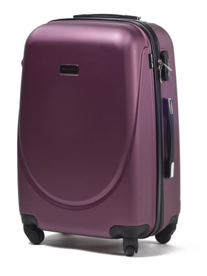 Пластикова валіза бордового кольору середнього розміру на 4-х колесах | 6766900