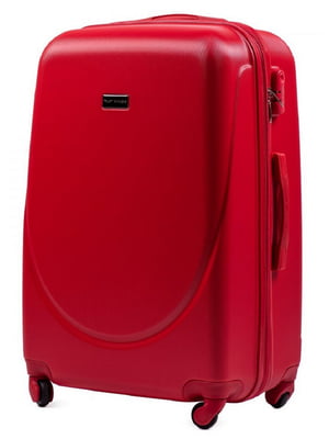 Середня червона дорожня валіза на 4-х колесах з розширенням (62 л) | 6766901