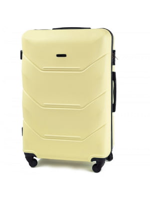 Середня молочна дорожня пластикова валіза на 4-х колесах (62 л) | 6766970