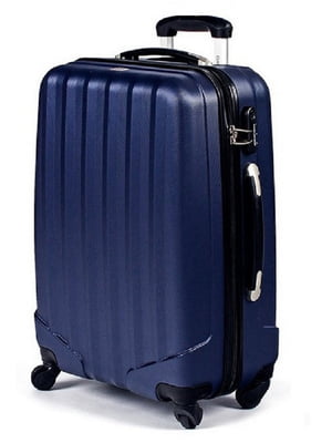 Велика пластикова валіза синього кольору | 6767000