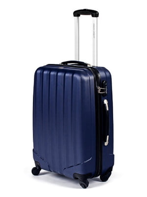 Мала пластикова валіза синього кольору | 6767002