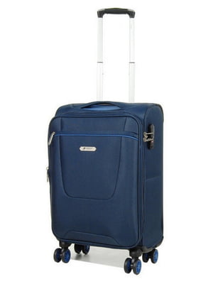 Мала текстильна валіза синього кольору | 6767116