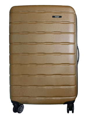 Велика пластикова валіза коричневого кольору | 6767198