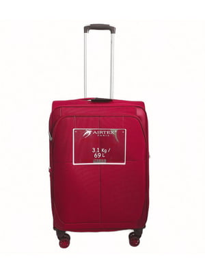 Середня текстильна валіза червоного кольору | 6767250