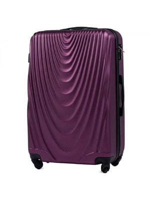 Велика темно-фіолетова дорожня валіза на 4-х колесах з розширенням (86 л) | 6767313