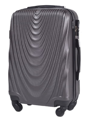 Маленька графітова дорожня пластикова валіза на 4-х колесах (45 л) | 6767325