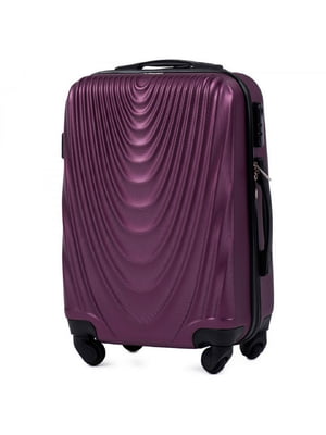 Маленька темно-фіолетова дорожня валіза на 4-х колесах (45 л) | 6767328
