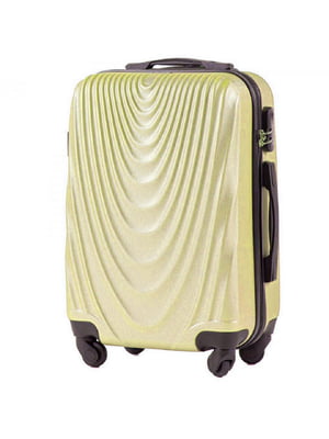 Маленька дорожня валіза на 4-х колесах кольору шампань (45 л) | 6767330