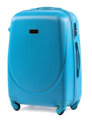 Середня валіза блакитного кольору на 4-х колесах з розширенням (62 л) | 6767408