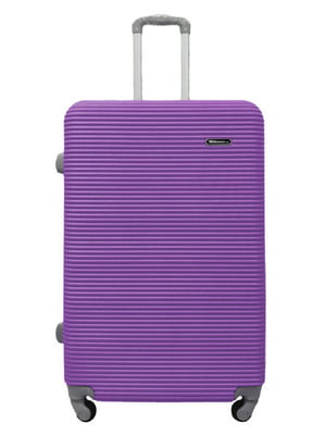 Велика пластикова валіза фіолетового кольору на 4-х колесах | 6767528