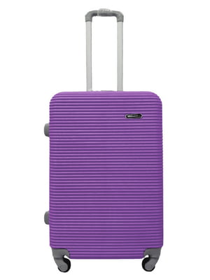 Пластикова валіза середнього розміру фіолетова на 4-х колесах | 6767542