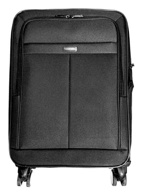 Маленька тканинна валіза чорного кольору на 4-х колесах | 6767551