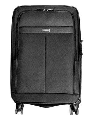 Тканинна валіза середнього розміру чорна на 4-х колесах | 6767553