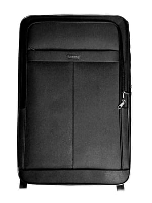 Велика тканинна валіза чорного кольору на 2-х колесах | 6767555