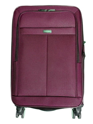 Тканинна валіза середнього розміру фіолетова на 4-х колесах | 6767594