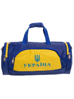 Сумка спортивна Україна кругла синьо-жовта (54х24 см) | 6767624