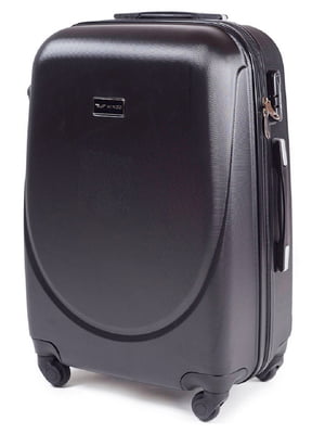 Пластикова валіза середнього розміру кольору графіт на 4-х колесах | 6767723