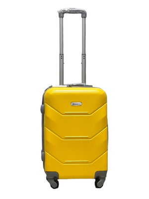 Маленька пластикова валіза жовта на 4-х колесах | 6767752