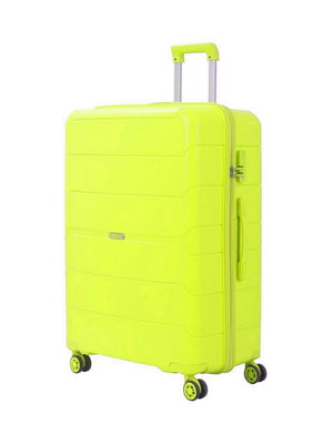 Велика пластикова валіза лимонного кольору на 4-х колесах | 6767815