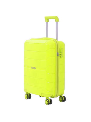 Маленька пластикова валіза лимонного кольору на 4-х колесах | 6767817