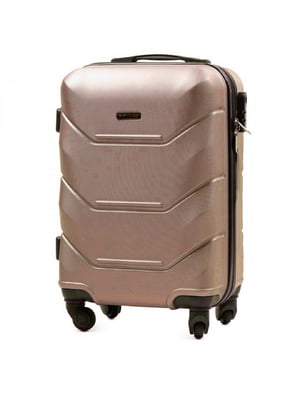 Мала золотисто-рожева дорожня пластикова валіза (28 л) | 6767852