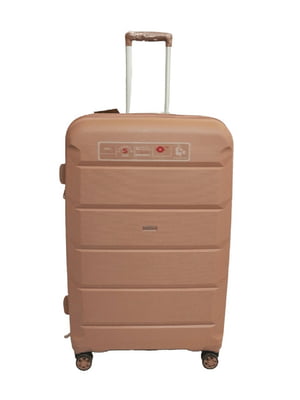 Велика пластикова валіза кольору рожеве золото | 6767861