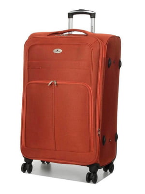 Велика текстильна валіза оранжевого кольору | 6767868