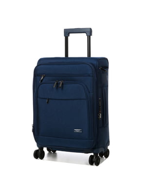 Мала текстильна валіза синього кольору | 6767945